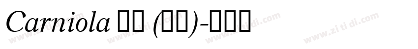Carniola 粗体 (西方)字体转换